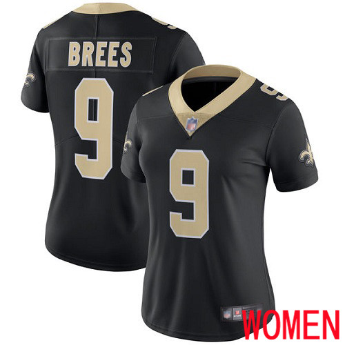 New Orleans Saints Limited Black Women Drew Brees Home Jersey NFL Football #9 Vapor Untouchable Jersey->youth nfl jersey->Youth Jersey